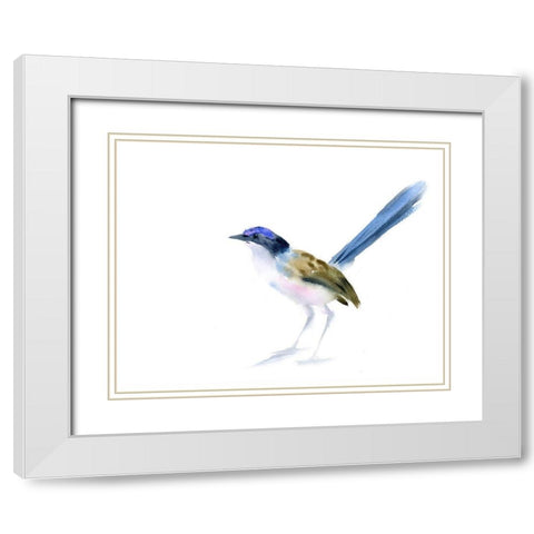 Ariana White Modern Wood Framed Art Print with Double Matting by Shefranov, Olga