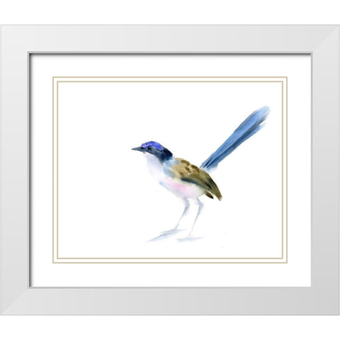 Ariana White Modern Wood Framed Art Print with Double Matting by Shefranov, Olga