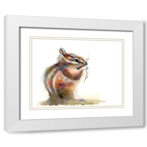 Nibbler White Modern Wood Framed Art Print with Double Matting by Shefranov, Olga