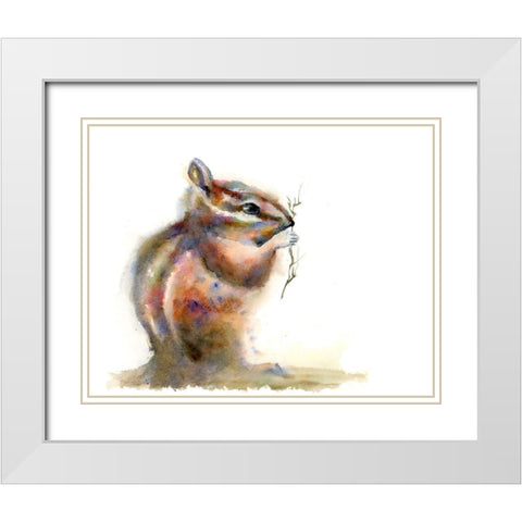 Nibbler White Modern Wood Framed Art Print with Double Matting by Shefranov, Olga