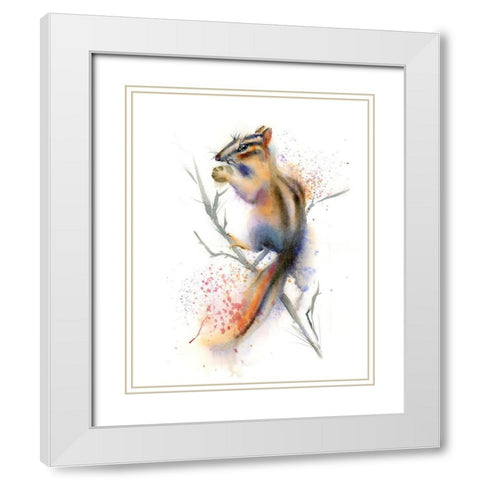 Nibbles White Modern Wood Framed Art Print with Double Matting by Shefranov, Olga