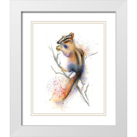 Nibbles White Modern Wood Framed Art Print with Double Matting by Shefranov, Olga
