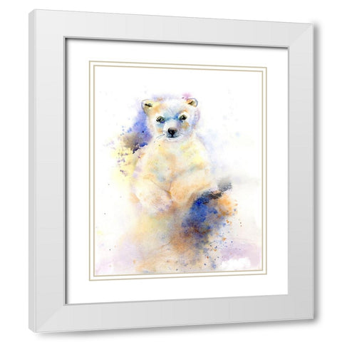 Bear Cub II White Modern Wood Framed Art Print with Double Matting by Shefranov, Olga