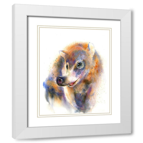 Snout and About White Modern Wood Framed Art Print with Double Matting by Shefranov, Olga