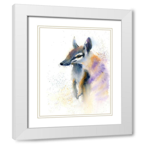 Hi Little Guy White Modern Wood Framed Art Print with Double Matting by Shefranov, Olga