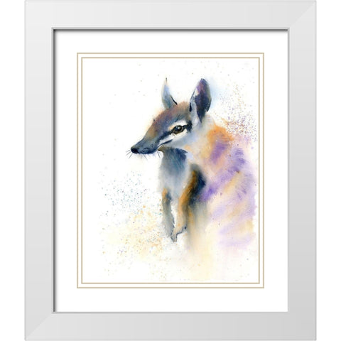 Hi Little Guy White Modern Wood Framed Art Print with Double Matting by Shefranov, Olga