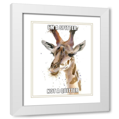 Im a Spitter White Modern Wood Framed Art Print with Double Matting by Shefranov, Olga