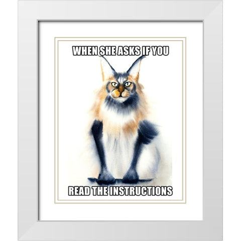 Instructions White Modern Wood Framed Art Print with Double Matting by Shefranov, Olga