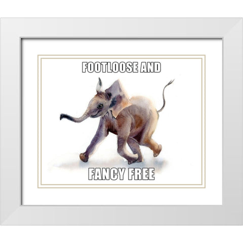 Footloose and Fancy Free White Modern Wood Framed Art Print with Double Matting by Shefranov, Olga