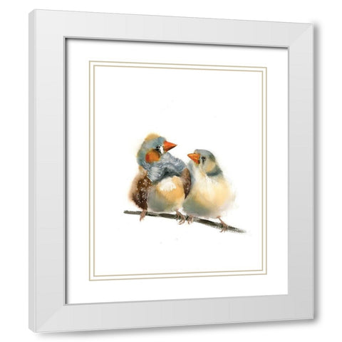 Say What White Modern Wood Framed Art Print with Double Matting by Shefranov, Olga