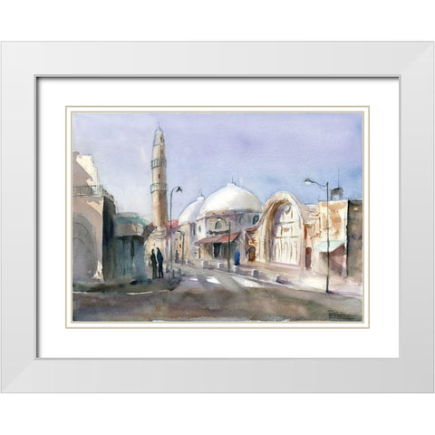 Travel Scape II White Modern Wood Framed Art Print with Double Matting by Shefranov, Olga