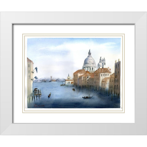 Travel Scape III White Modern Wood Framed Art Print with Double Matting by Shefranov, Olga