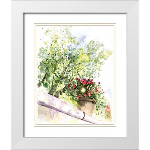 Landscaping White Modern Wood Framed Art Print with Double Matting by Shefranov, Olga