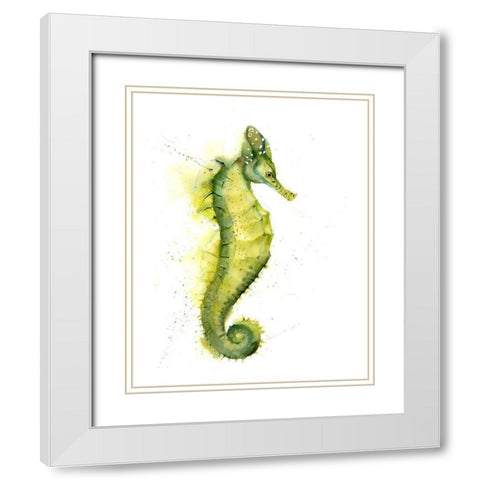 Seahorse III White Modern Wood Framed Art Print with Double Matting by Shefranov, Olga