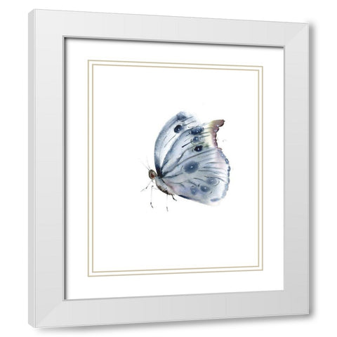 Delicate Wings I White Modern Wood Framed Art Print with Double Matting by Shefranov, Olga