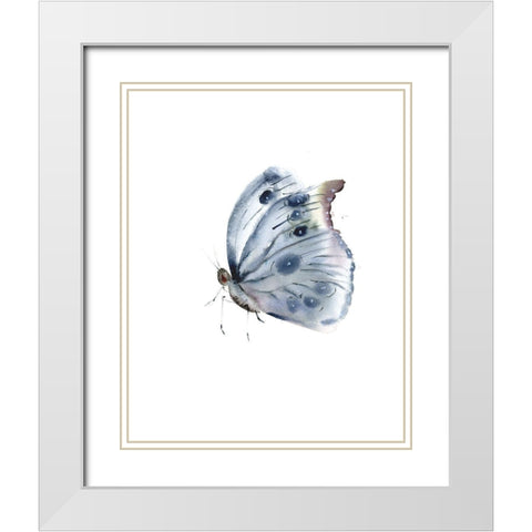 Delicate Wings I White Modern Wood Framed Art Print with Double Matting by Shefranov, Olga