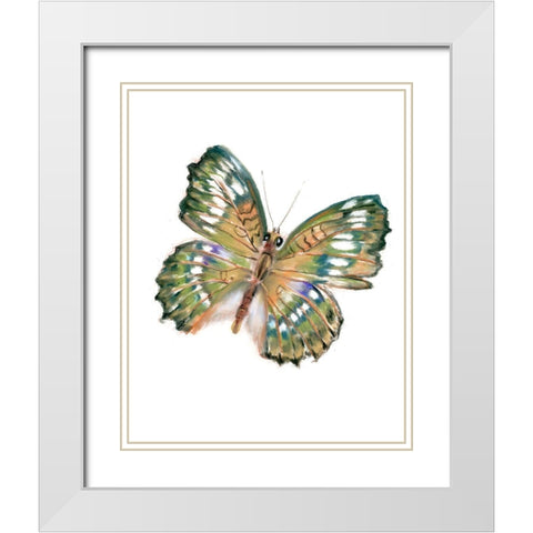 Delicate Wings II White Modern Wood Framed Art Print with Double Matting by Shefranov, Olga