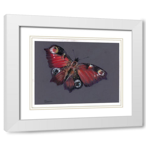 Soar White Modern Wood Framed Art Print with Double Matting by Shefranov, Olga