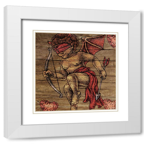 Blind Love White Modern Wood Framed Art Print with Double Matting by BoMo