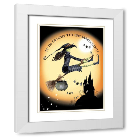 Good to be Wicked White Modern Wood Framed Art Print with Double Matting by P.S. Art Studios