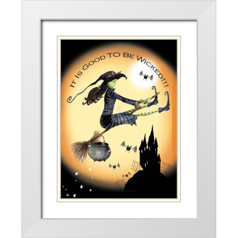 Good to be Wicked White Modern Wood Framed Art Print with Double Matting by P.S. Art Studios