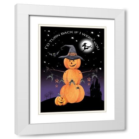 Id Turn Back White Modern Wood Framed Art Print with Double Matting by P.S. Art Studios