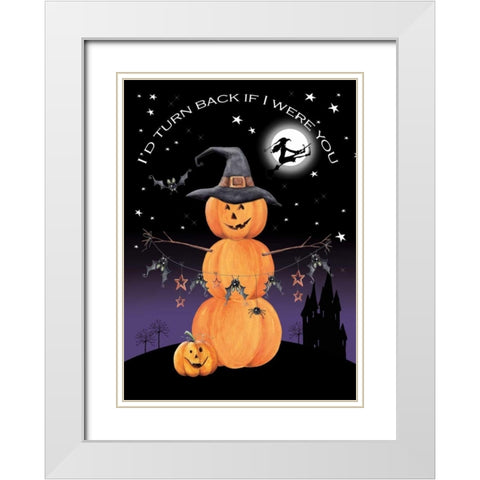 Id Turn Back White Modern Wood Framed Art Print with Double Matting by P.S. Art Studios
