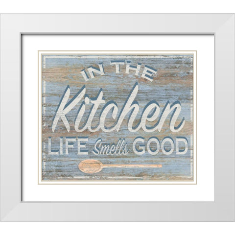 In the Kitchen White Modern Wood Framed Art Print with Double Matting by P.S. Art Studios