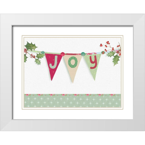 Joy White Modern Wood Framed Art Print with Double Matting by P.S. Art Studios