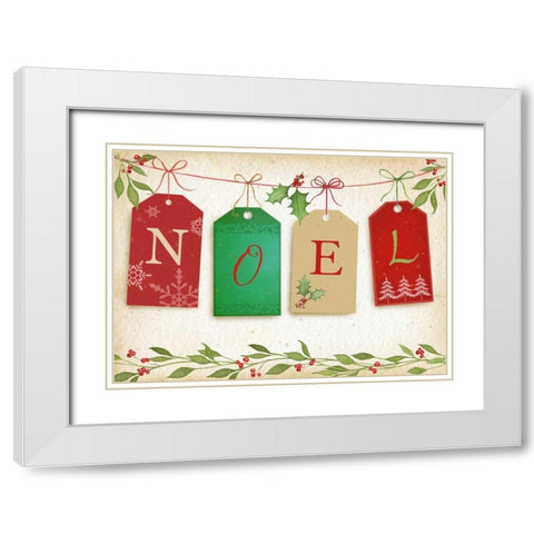 Noel White Modern Wood Framed Art Print with Double Matting by P.S. Art Studios