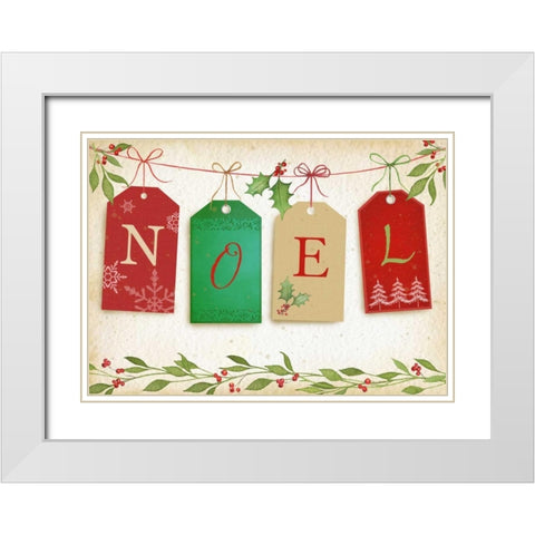 Noel White Modern Wood Framed Art Print with Double Matting by P.S. Art Studios