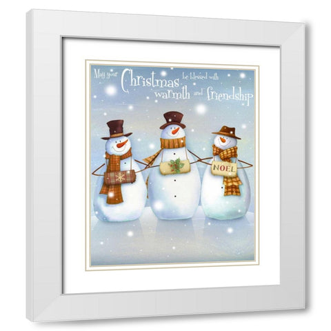 May Your Christmas White Modern Wood Framed Art Print with Double Matting by P.S. Art Studios