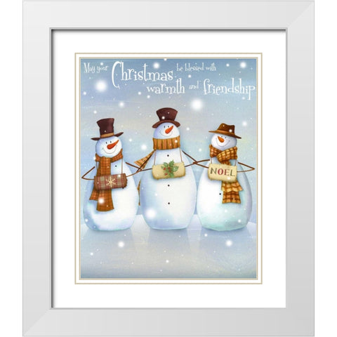 May Your Christmas White Modern Wood Framed Art Print with Double Matting by P.S. Art Studios