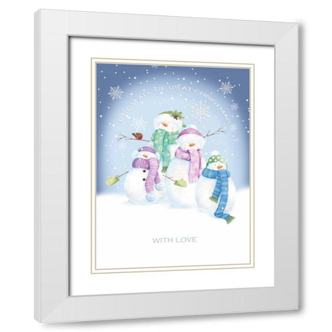 With Love White Modern Wood Framed Art Print with Double Matting by P.S. Art Studios