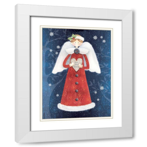 Love and Kisses White Modern Wood Framed Art Print with Double Matting by P.S. Art Studios