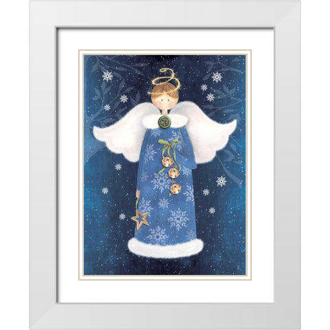 Ringing Bells White Modern Wood Framed Art Print with Double Matting by P.S. Art Studios
