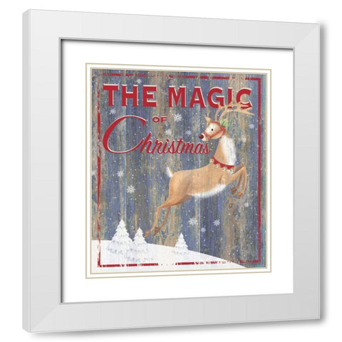 Magic of Christmas White Modern Wood Framed Art Print with Double Matting by P.S. Art Studios