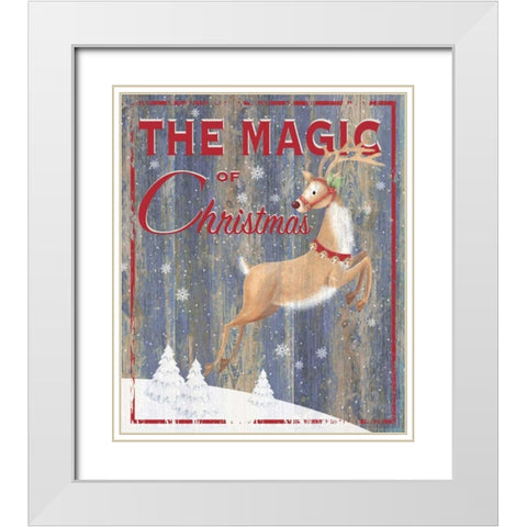 Magic of Christmas White Modern Wood Framed Art Print with Double Matting by P.S. Art Studios