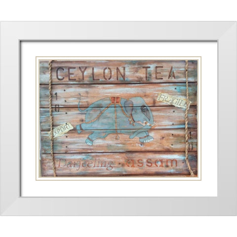 Ceylong Tea White Modern Wood Framed Art Print with Double Matting by P.S. Art Studios