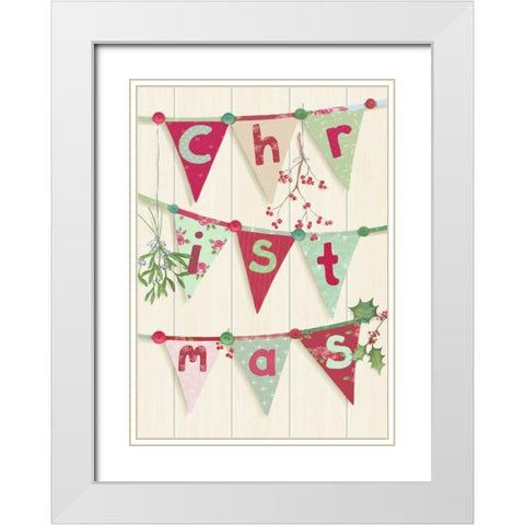 Christmas White Modern Wood Framed Art Print with Double Matting by P.S. Art Studios