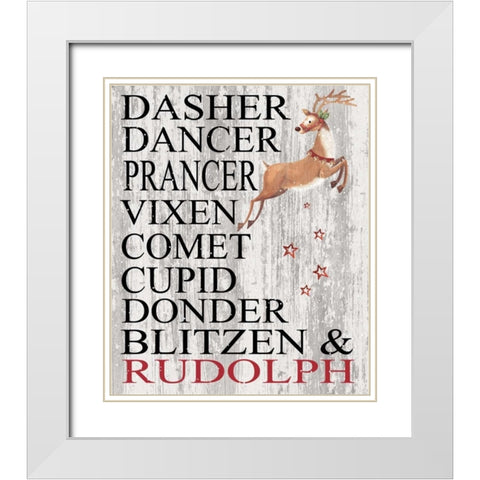 Dasher White Modern Wood Framed Art Print with Double Matting by P.S. Art Studios