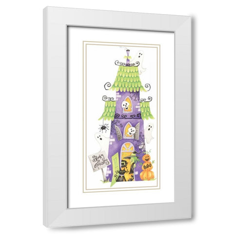 Spooky Towers White Modern Wood Framed Art Print with Double Matting by P.S. Art Studios