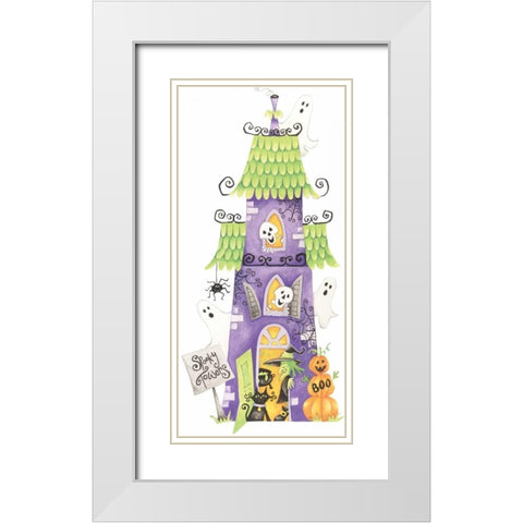 Spooky Towers White Modern Wood Framed Art Print with Double Matting by P.S. Art Studios