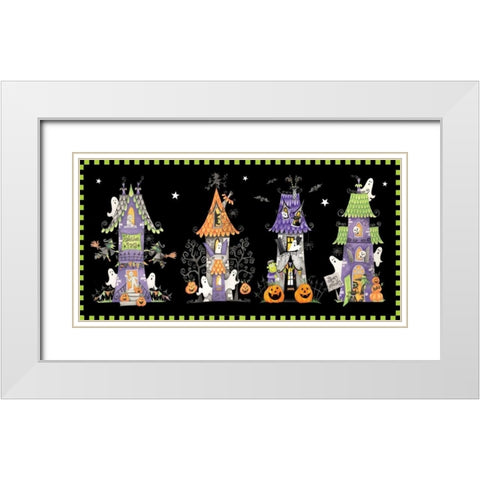Spooky Lane White Modern Wood Framed Art Print with Double Matting by P.S. Art Studios