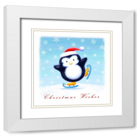 Christmas Wishes White Modern Wood Framed Art Print with Double Matting by P.S. Art Studios