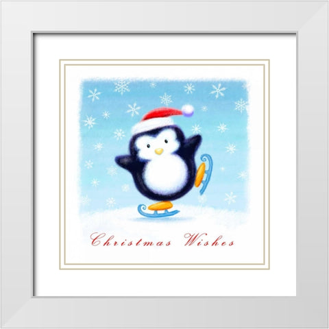 Christmas Wishes White Modern Wood Framed Art Print with Double Matting by P.S. Art Studios