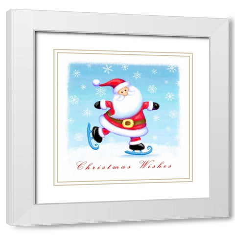 Christmas Wishes White Modern Wood Framed Art Print with Double Matting by P.S. Art Studios