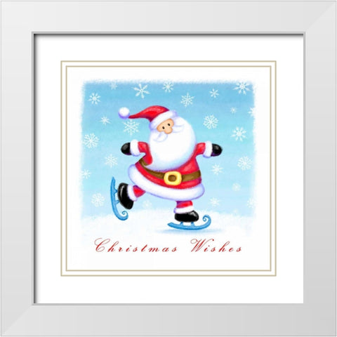 Christmas Wishes White Modern Wood Framed Art Print with Double Matting by P.S. Art Studios