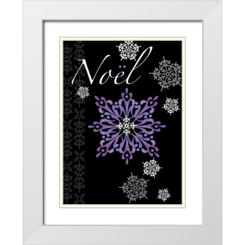 Noel White Modern Wood Framed Art Print with Double Matting by P.S. Art Studios