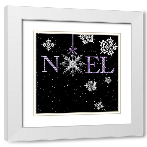 Noel White Modern Wood Framed Art Print with Double Matting by P.S. Art Studios